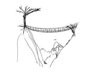 Wie sieht es auf der anderen Seite aus, wenn Sie über die Hängebrücke gegangen sind?